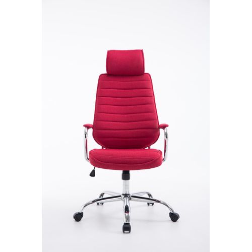 Fauteuil De Bureau Rako Tissu Rouge