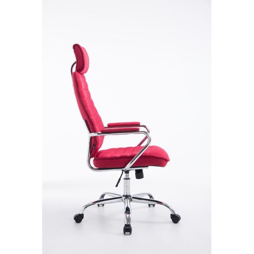 Fauteuil De Bureau Rako Tissu Rouge