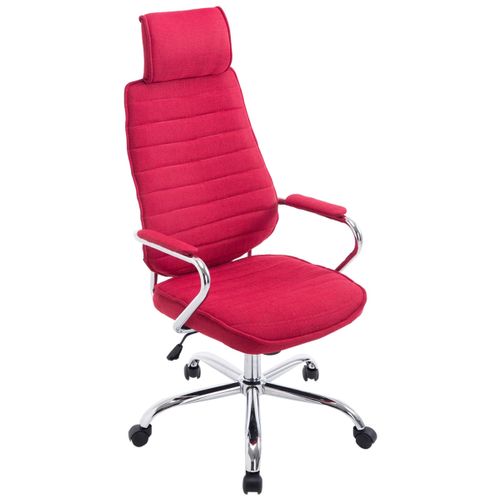 Fauteuil De Bureau Rako Tissu Rouge