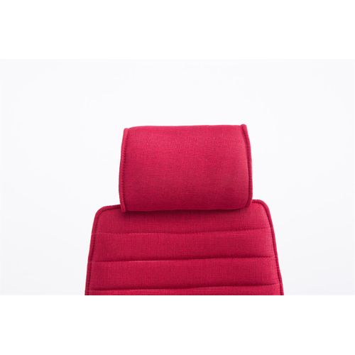 Fauteuil De Bureau Rako Tissu Rouge