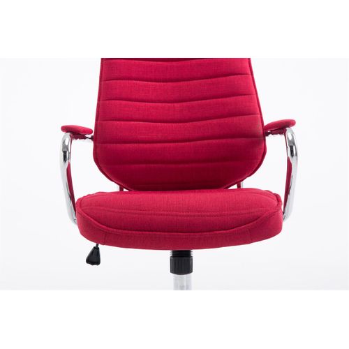 Fauteuil De Bureau Rako Tissu Rouge