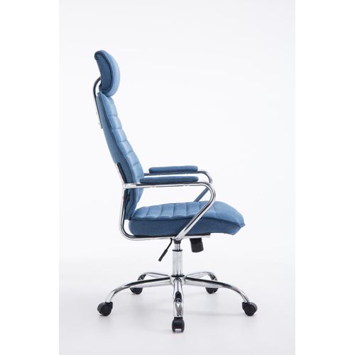 Fauteuil De Bureau Rako Tissu Bleu