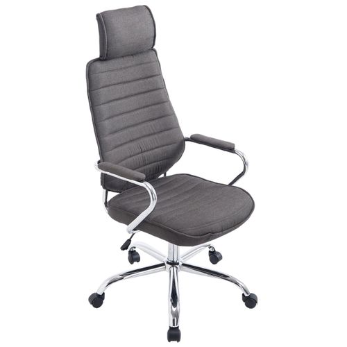 Fauteuil De Bureau Rako Tissu Gris Foncé
