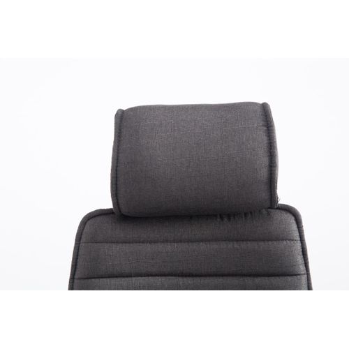 Fauteuil De Bureau Rako Tissu Gris Foncé