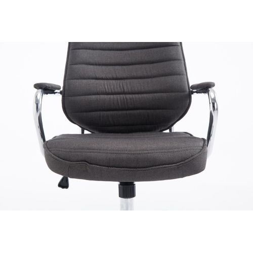 Fauteuil De Bureau Rako Tissu Gris Foncé