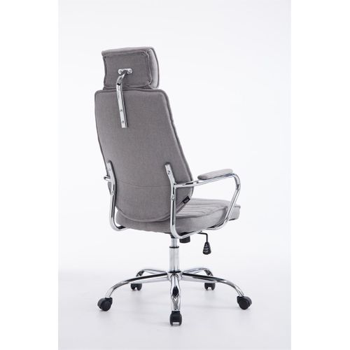 Fauteuil De Bureau Rako Tissu Gris Clair