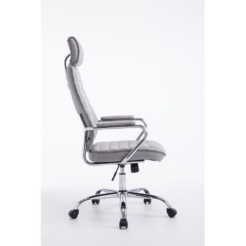 Fauteuil De Bureau Rako Tissu Gris Clair