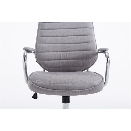 Fauteuil De Bureau Rako Tissu Gris Clair