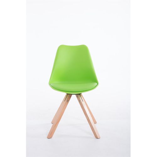 Chaise Toulouse Similicuir Piétement Rond Vert/nature