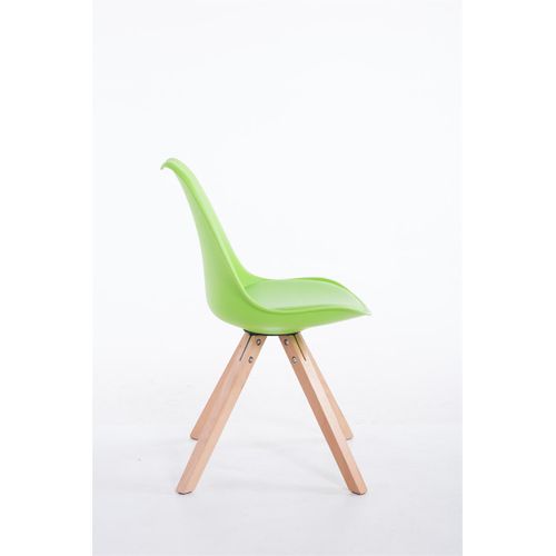 Chaise Toulouse Similicuir Piétement Rond Vert/nature