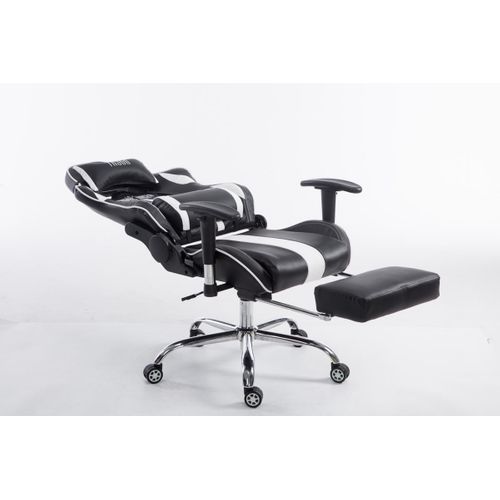 Fauteuil De Bureau Limit Similicuir Avec Repose-pieds Téléscopique Noir / Blanc
