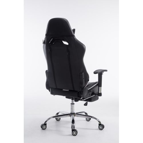 Fauteuil De Bureau Limit Similicuir Avec Repose-pieds Téléscopique Noir / Blanc