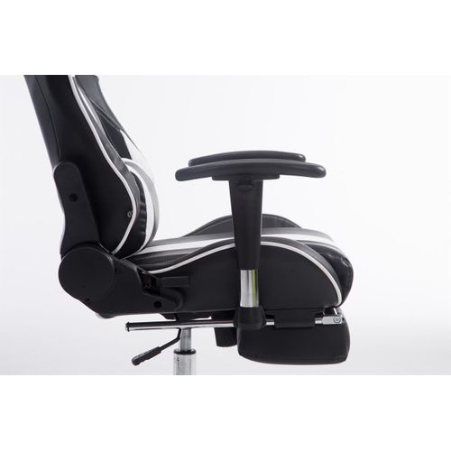 Fauteuil De Bureau Limit Similicuir Avec Repose-pieds Téléscopique Noir / Blanc