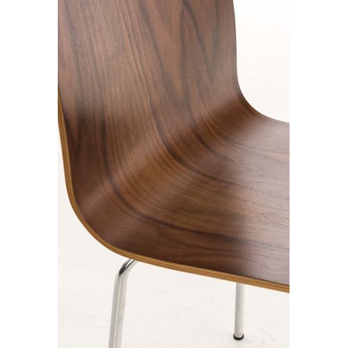 Chaise En Bois Avec Piètement En Métal Pepe Noyer