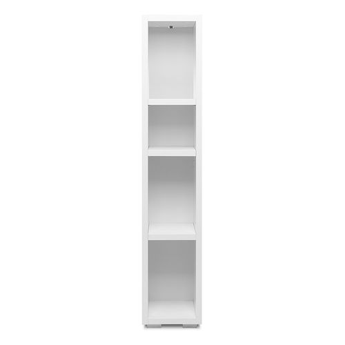 Etagère Étroite 4 Niches Blanc