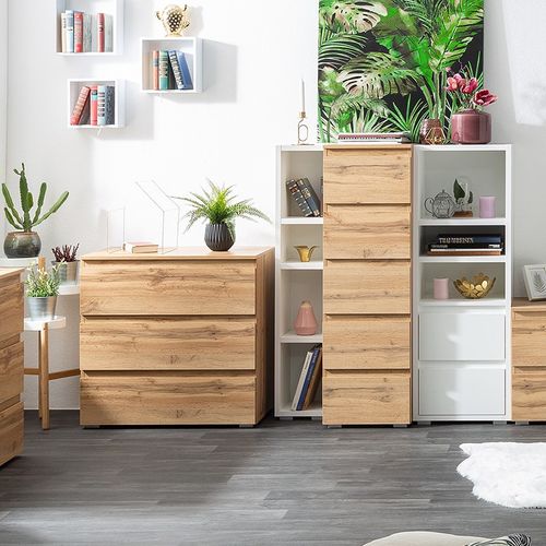 Etagère Étroite 4 Niches Blanc