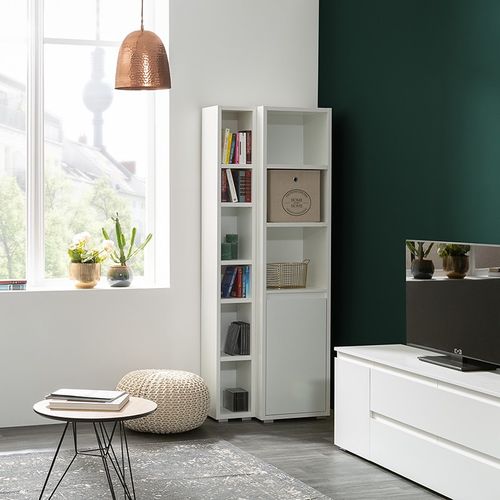 Etagère 191 Cm Étroite 6 Niches Blanc