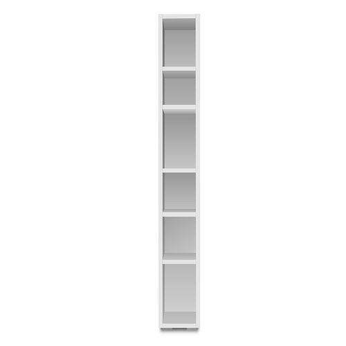 Etagère 191 Cm Étroite 6 Niches Blanc