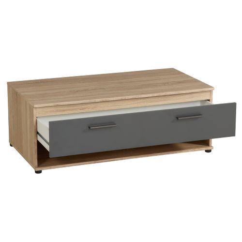 Table basse TOLEDO décor chêne sonoma et gris