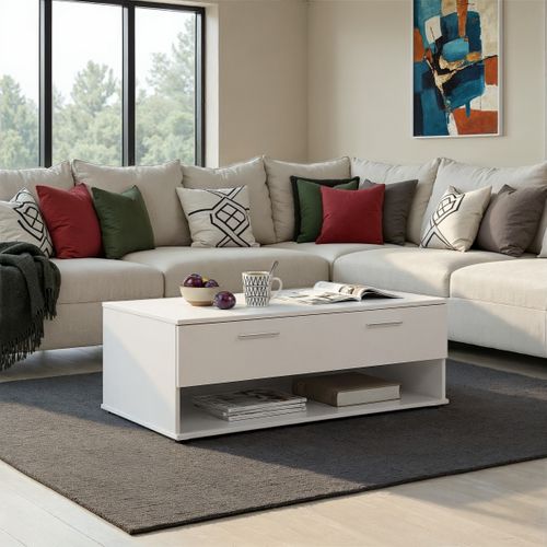 Table basse TOLEDO blanc brillant