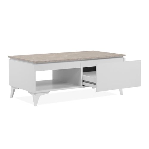 Table Basse Avec 1 Tiroir, 1 Niche L100 Cm
