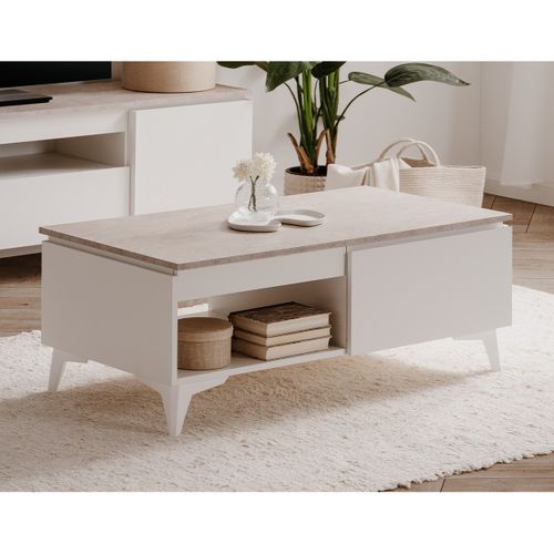 Table Basse Avec 1 Tiroir, 1 Niche L100 Cm