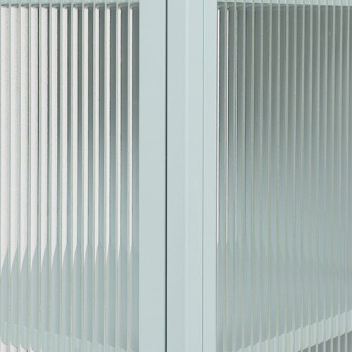 Vitrine Avec 2 Portes Vitrées Et 3 Étagères En Métal L80 Cm