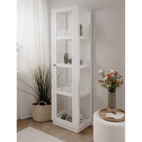 Vitrine 3 Étagères Blanche H195 Cm