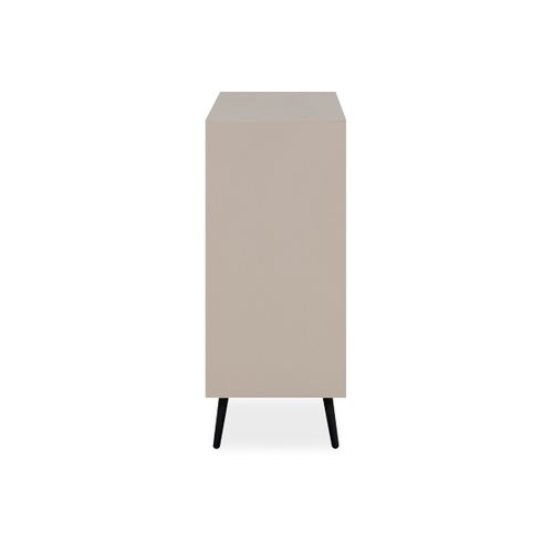 Buffet - Arona 01b - Beige / Noir - 2 Portes, 3 Tiroirs - 135 X 90 X 38 Cm
