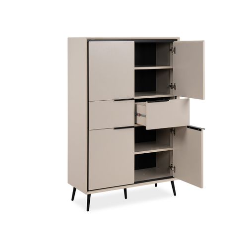 Buffet Haut 4 Portes Et  2 Tiroirs H140 Cm