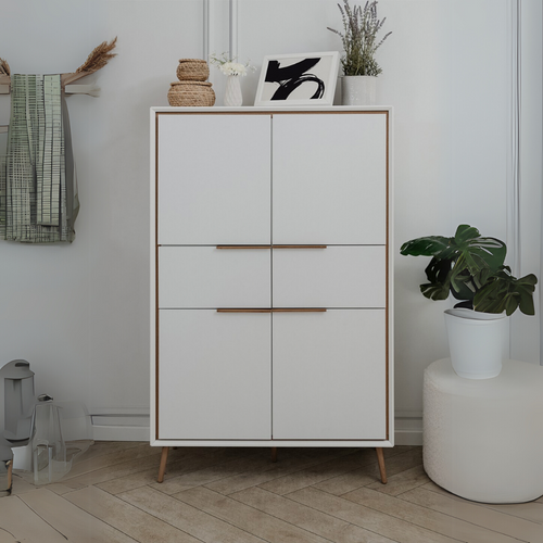 Buffet Haut 4 Portes Et  2 Tiroirs H140 Cm