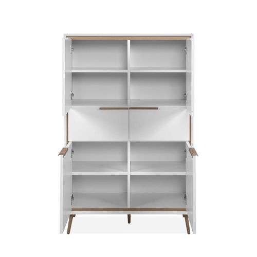 Buffet Haut 4 Portes Et  2 Tiroirs H140 Cm