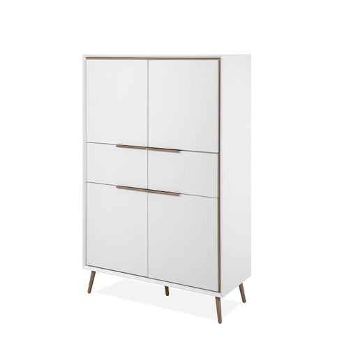 Buffet Haut 4 Portes Et  2 Tiroirs H140 Cm