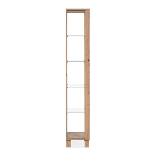 Vitrine 1 Porte Et 4 Étagères En Verre H189 Cm