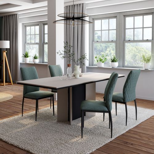 Table De Séjour Extensible L.160/200cm Arona Crème