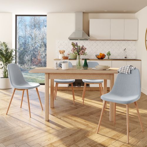 Table L. 120/160 cm TOLEDO Imitation chêne