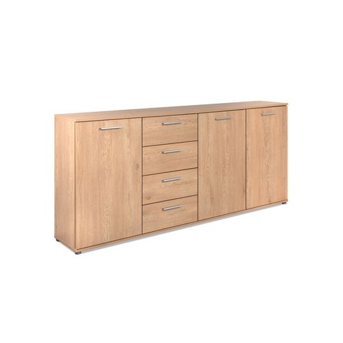 Buffet 3P/4T L. 190 cm TOLEDO Imitation chêne