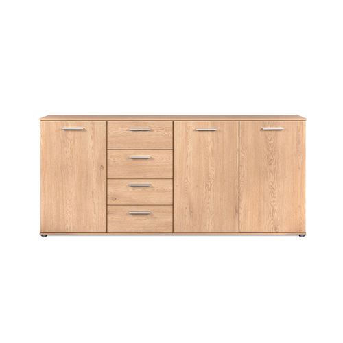 Buffet 3P/4T L. 190 cm TOLEDO Imitation chêne