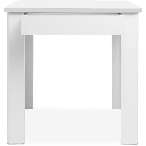 Table  - Rectangulaire - 4 Personnes - 80 X 77 X 80 Cm - Blanc