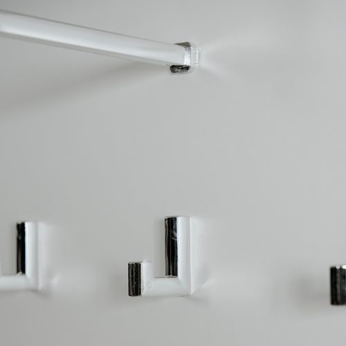 Vestiaire Avec Miroir Et Rangements Décor Chêne Et Blanc H200 Cm