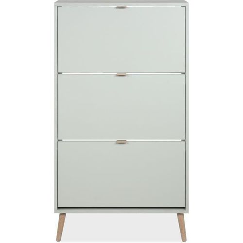 Meuble à Chaussures - Vigo 49a - Vert Pastel - Pieds En Bois Massif - 70 X 24 X 125 Cm