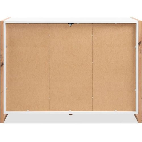 Buffet - Chene Artisan / Blanc - 2 Portes - 3 Tiroirs - 120 X 40 X 88 Cm