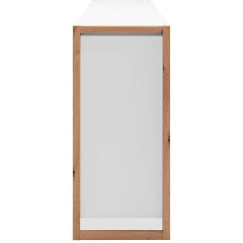 Buffet - Chene Artisan / Blanc - 3 Portes - 3 Tiroirs - 160 X 40 X 88 Cm