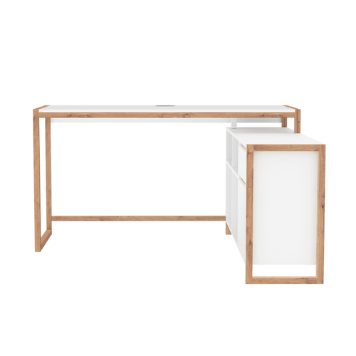 Bureau 4 Niches, 1 Porte Et 1 Tiroir L139 Cm