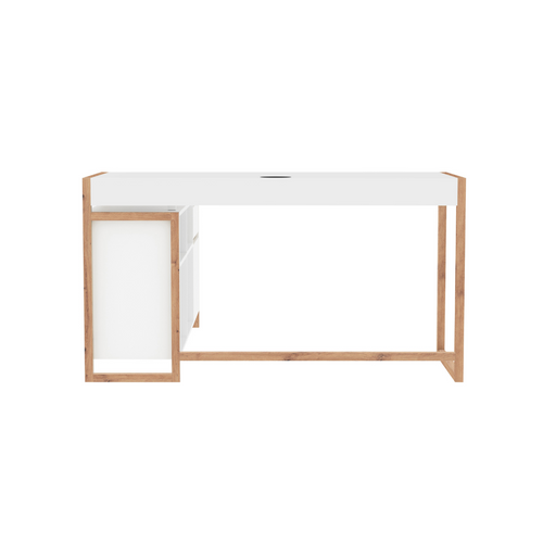 Bureau 4 Niches, 1 Porte Et 1 Tiroir L139 Cm