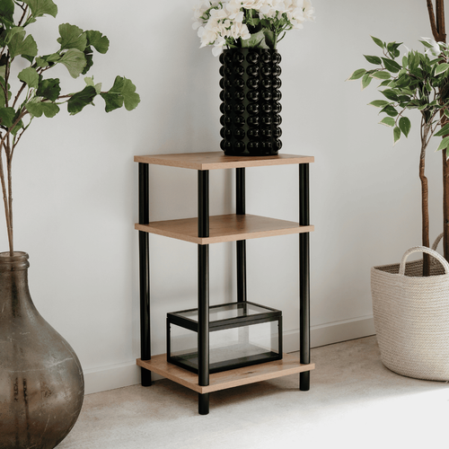 Table D'appoint Avec 2 Niches Ouvertes H60 Cm