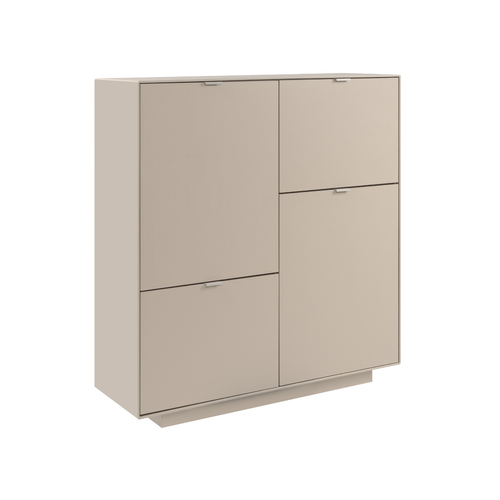 Buffet Haut 4 Portes Beige L187 Cm