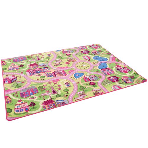 Tapis Rues Filles Réversible 200x300cm Rose