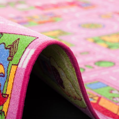 Tapis Rues Filles Réversible 200x300cm Rose