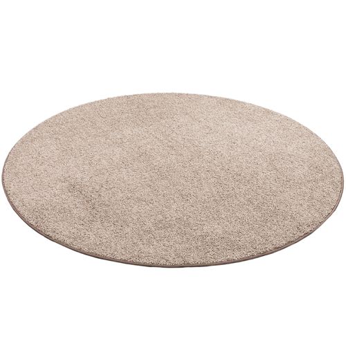 Tapis à Poils Longs Mona Rond 160cm Taupe